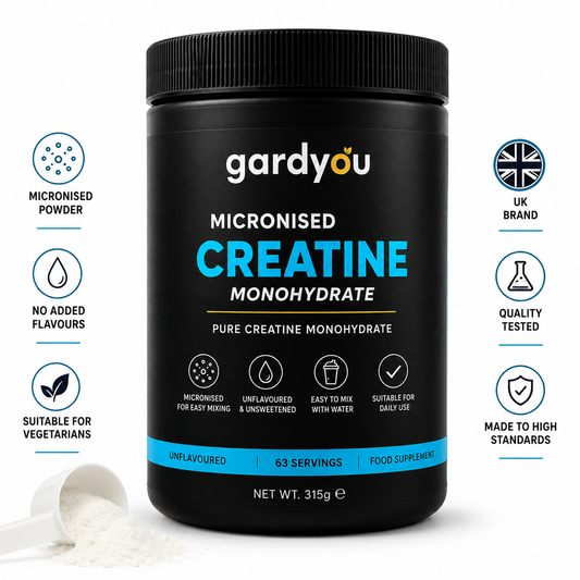 Gardyou Micronised Creatine Monohydrate 315g 63 Servings Unflavoured | UK Brand