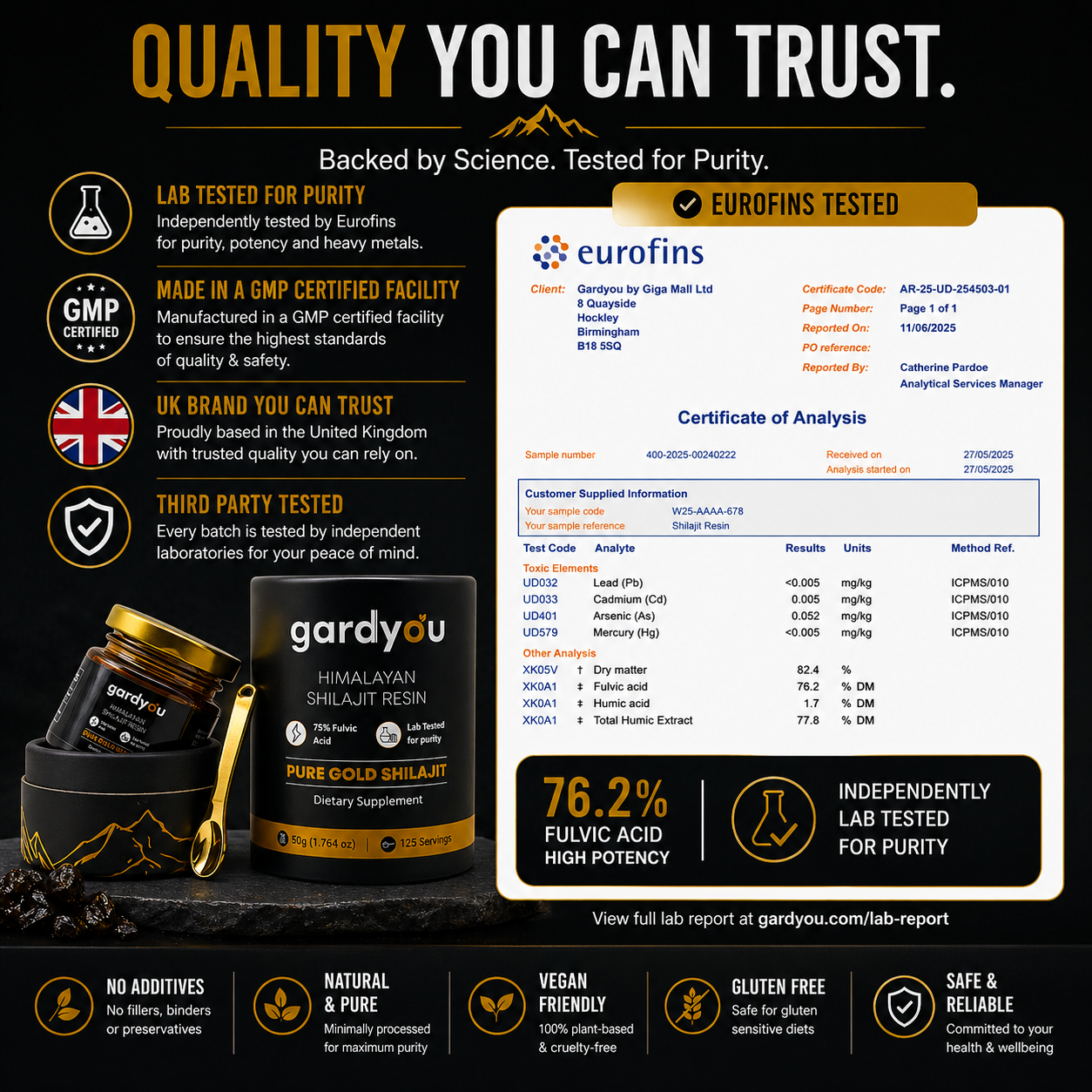 Pure Himaliyan Shilajit Resin by Gardyou High Strength Minerals - Essential, Healthcare
