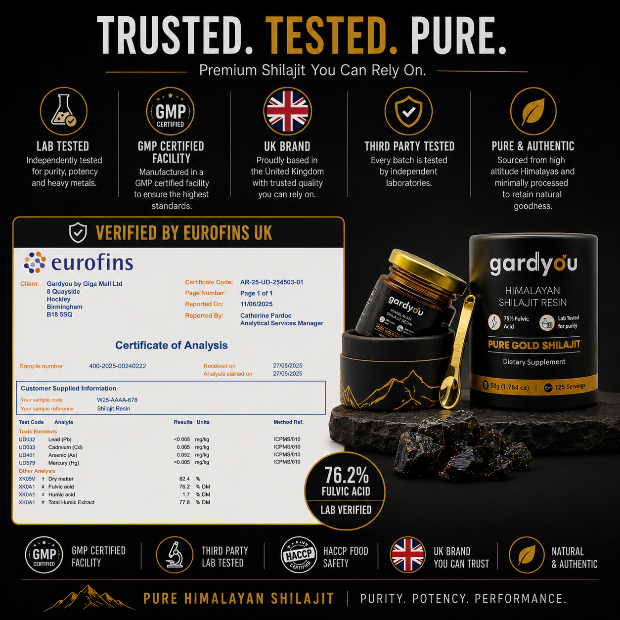 Pure Himaliyan Shilajit Resin by Gardyou High Strength Minerals - Essential, Healthcare